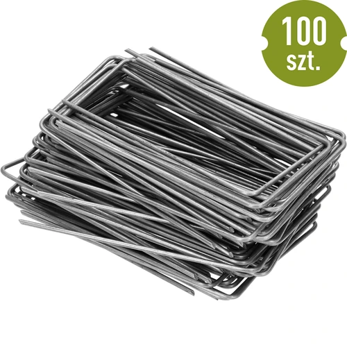 U alakú, acél rögzítő tüskék agrotextilhez - 100 db. - 4