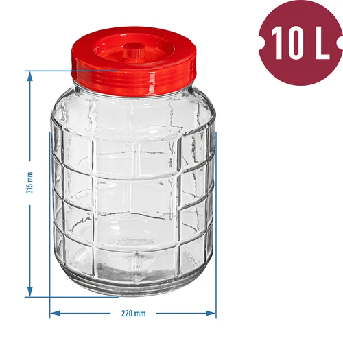 Univerzális 10 L-es üvegedény - 7