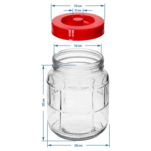 Univerzális befőttes üveg 5 l - 6