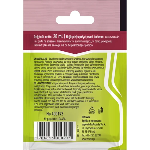 Univerzális borélesztő előszaporítás nélkül, 20 ml - 2