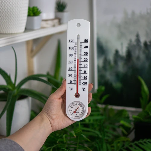 Univerzális fehér hőmérő higrométerrel (-20 °C-tól +50 °C-ig) 25 cm - 3