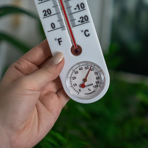 Univerzális fehér hőmérő higrométerrel (-20 °C-tól +50 °C-ig) 25 cm - 4