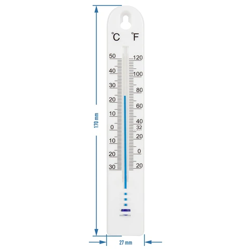 Univerzális hőmérő (-30 – +50 °C), 17 cm, fehér - 2