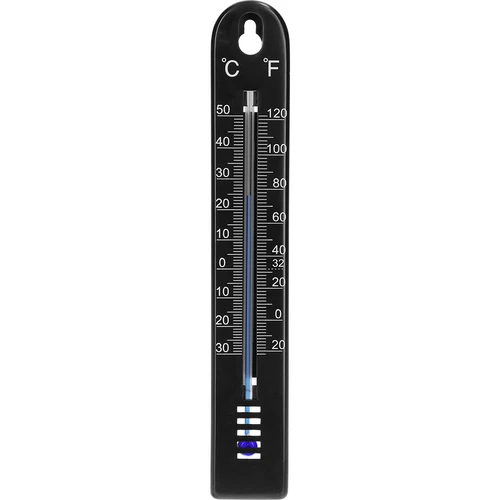 Univerzális hőmérő (-30 – +50 °C), 17 cm, fekete