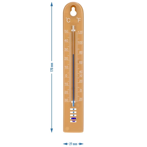Univerzális hőmérő (-30-tól +50 °C-ig), 17 cm, világosbarna - 4