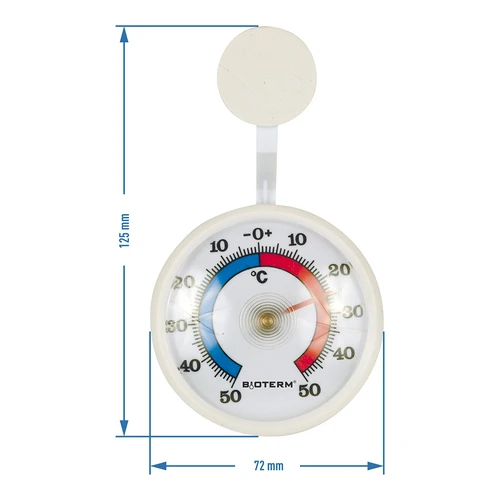Univerzális, öntapadós hőmérő (-50 °C-tól +50 °C-ig) Ø 7,2 cm - 2