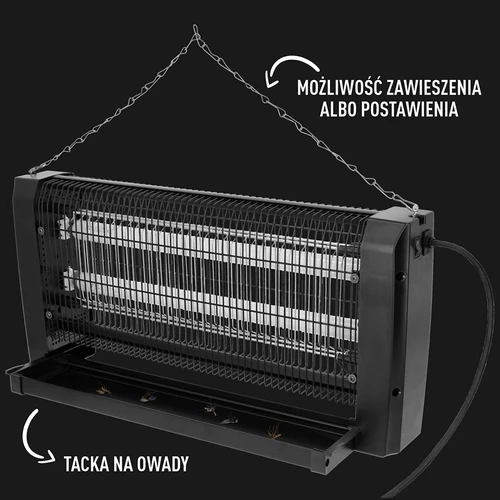 UVA rovarirtó lámpa 20 W, fekete - 5