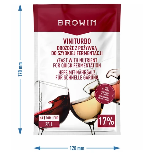 ViniTurbo - gyors erjesztéshez való élesztő, 20 g - 3