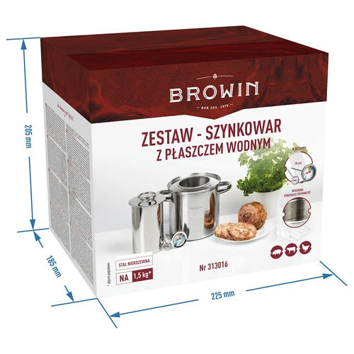 Vízköpenyes készlet – 1,5 kg-os sonkafőző + fazék - 16