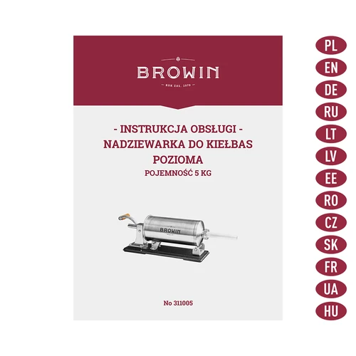 Vízszintes kolbásztöltő 5 kg - 9