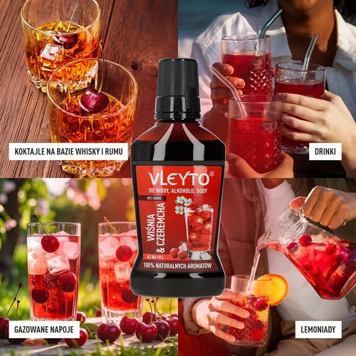 VLEYTO Meggy & Zselnicemeggy – ízesítő esszencia természetes aromákkal, 250 ml - 7