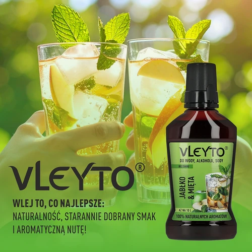 VLEYTO Menta & Alma – természetes aromákkal készült ízesítő esszencia, 250 ml - 6