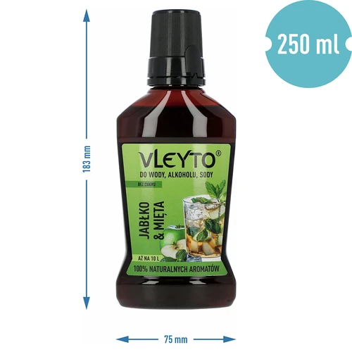 VLEYTO Menta & Alma – természetes aromákkal készült ízesítő esszencia, 250 ml - 5