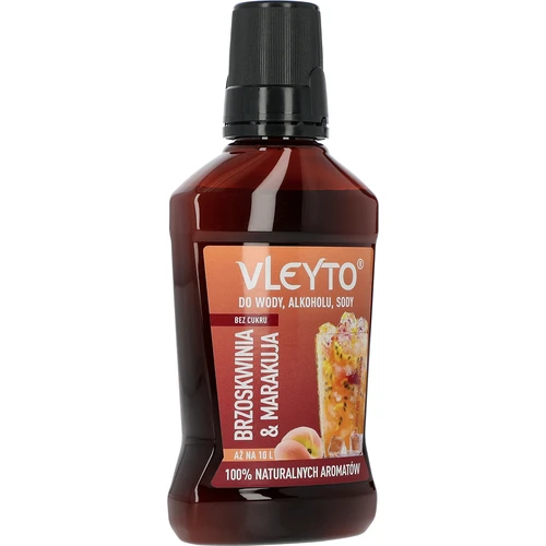 VLEYTO Őszibarack & Maracuja – természetes aromákat tartalmazó ízesítő esszencia, 250 ml - 3