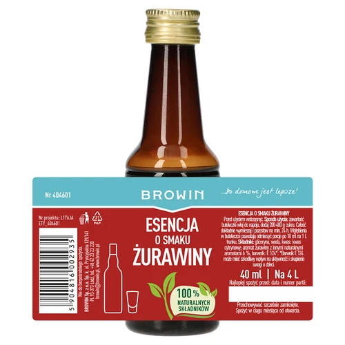 Vörösáfonya ízű esszencia 4 literhez – 40 ml - 5
