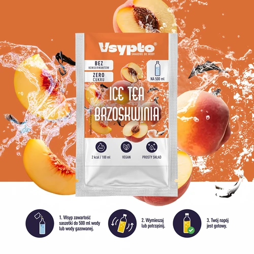 VSYPTO Ice Tea Őszibarack íz, 3 g - 6