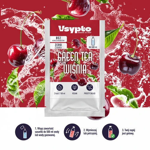 VSYPTO zöld tea–meggy ízű, 3 g - 6