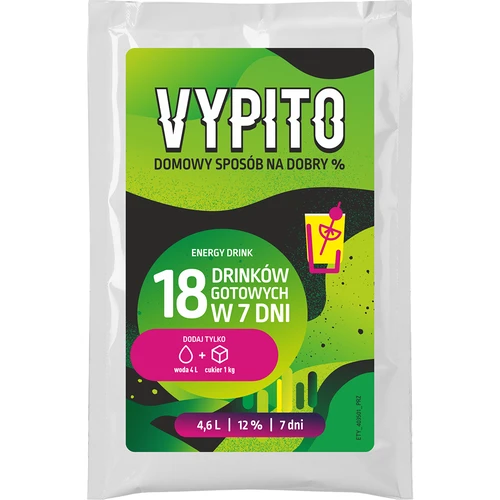 VYPITO 12%, 18 drinkhez elegendő tasak - Energiaital, 126 g