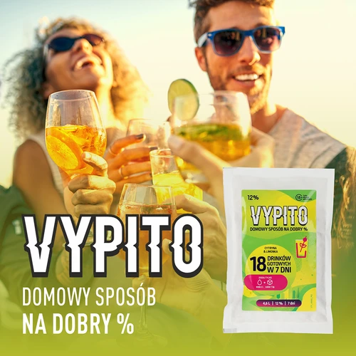 VYPITO 12%, 18 drinkhez való tasak - Citrom & lime, 126 g - 6