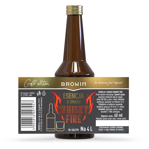 Whisky Fire ízű esszencia 4 L-hez, 40 ml - 4