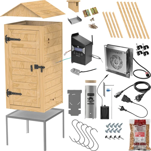 Wi‑Fi-s füstölő, 200 L – dragON WOOD 100IQ elektromos fűtőmodullal és vezérlővel - 3