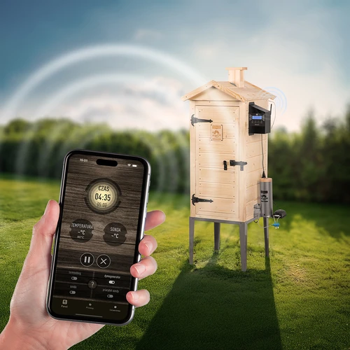 Wi‑Fi-s füstölő, 200 L – dragON WOOD 100IQ elektromos fűtőmodullal és vezérlővel - 7