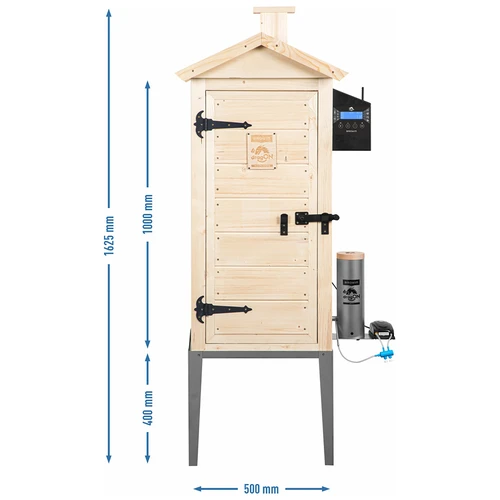 Wi‑Fi-s füstölő, 200 L – dragON WOOD 100IQ elektromos fűtőmodullal és vezérlővel - 13